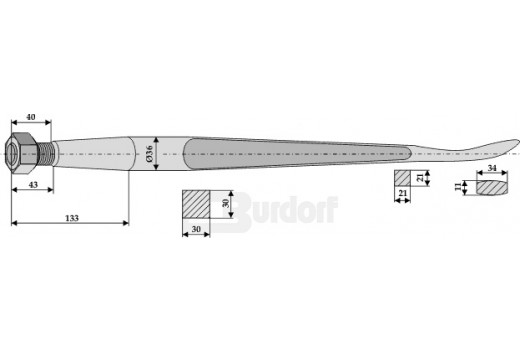 Frontladerzinken 1250 mm