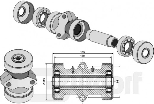 Lager 185 mm