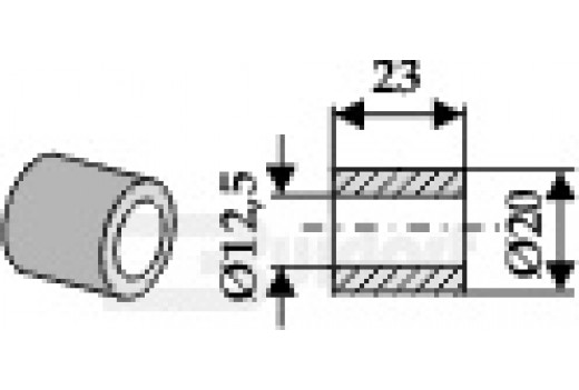 Buchse 23 x 20 x 3.5