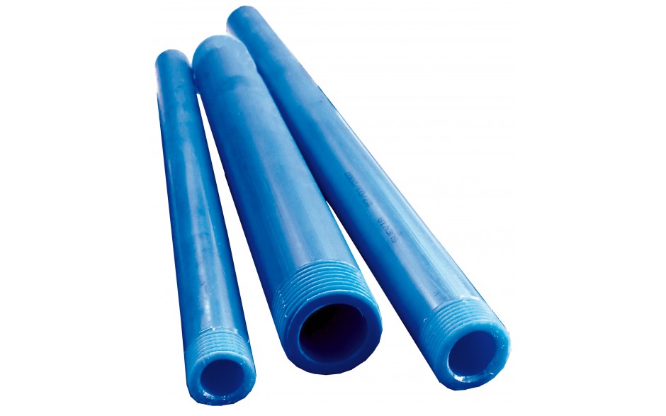 Blaues Rohr ½", PP, je Meter
