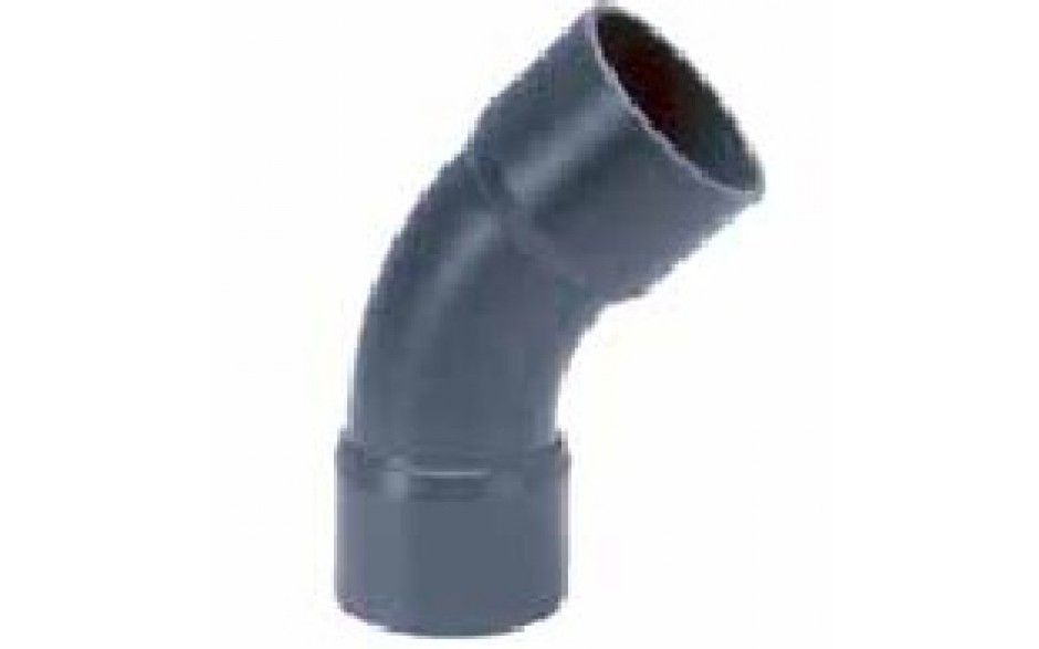 PVC-Bogen 45 Grad mit bds.
