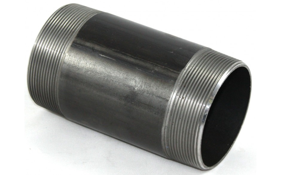 Rohrdoppelnippel, schwarz 3''