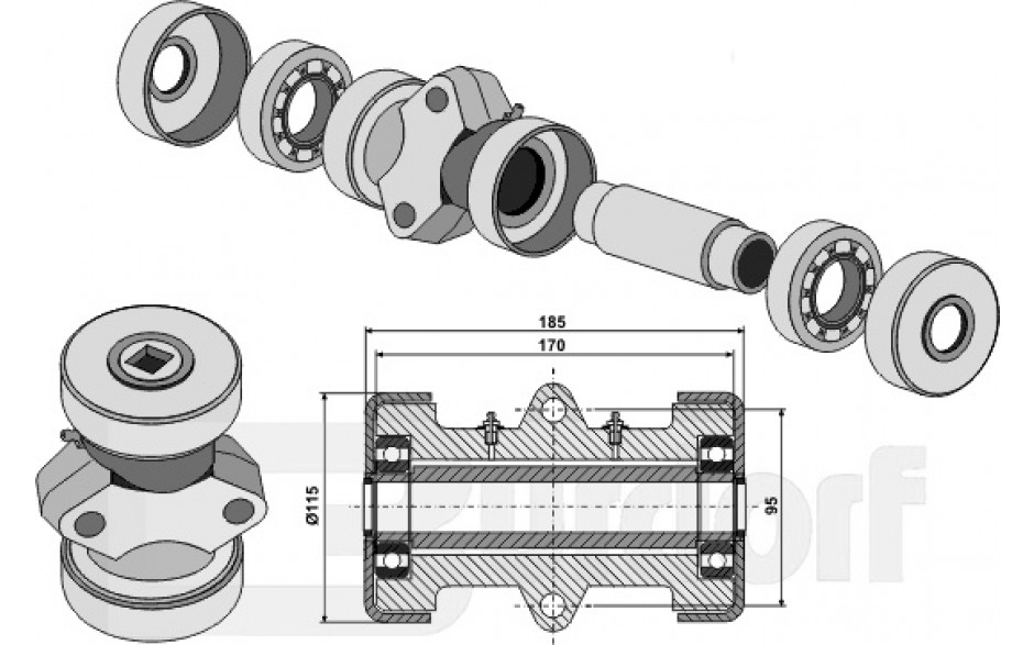 Lager 185 mm