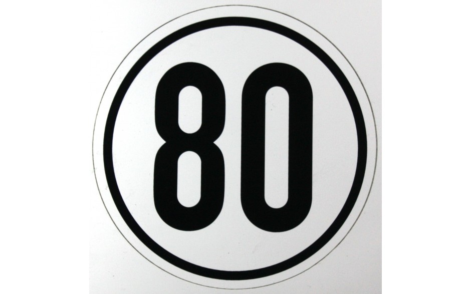 80 km - Geschwindigkeits-