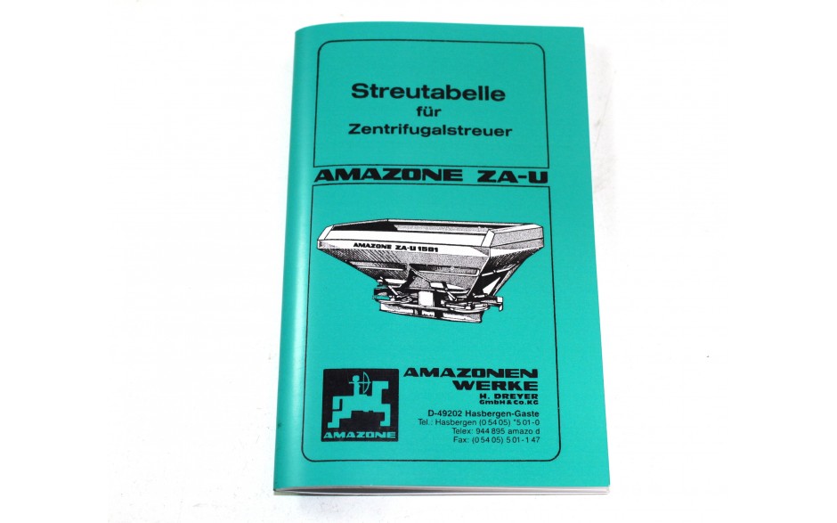 Streutabelle ZA-U